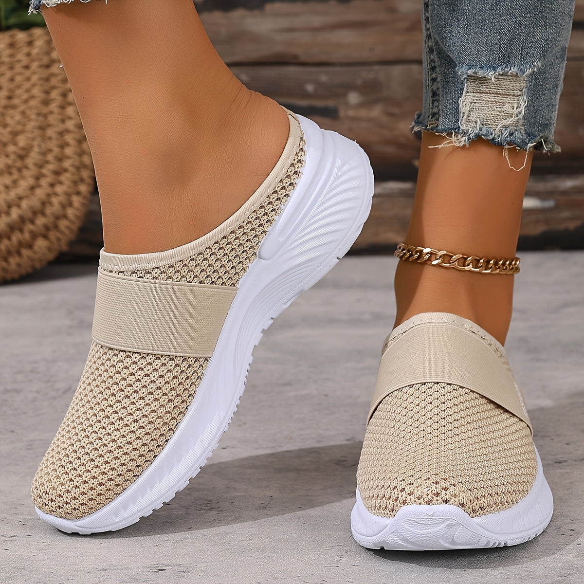 Perrine | Baskets Mules Mesh Respirant