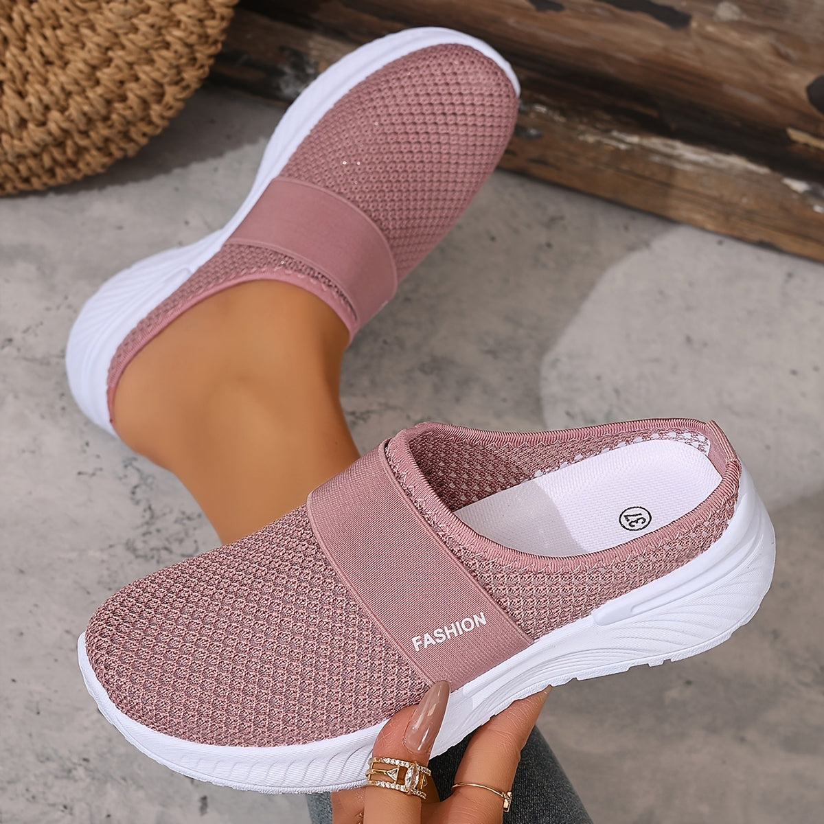 Perrine | Baskets Mules Mesh Respirant