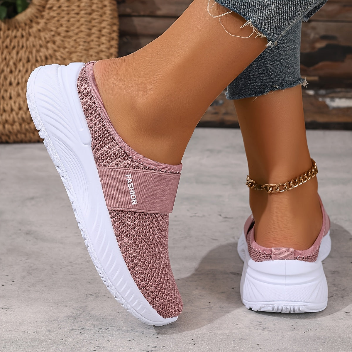 Perrine | Baskets Mules Mesh Respirant