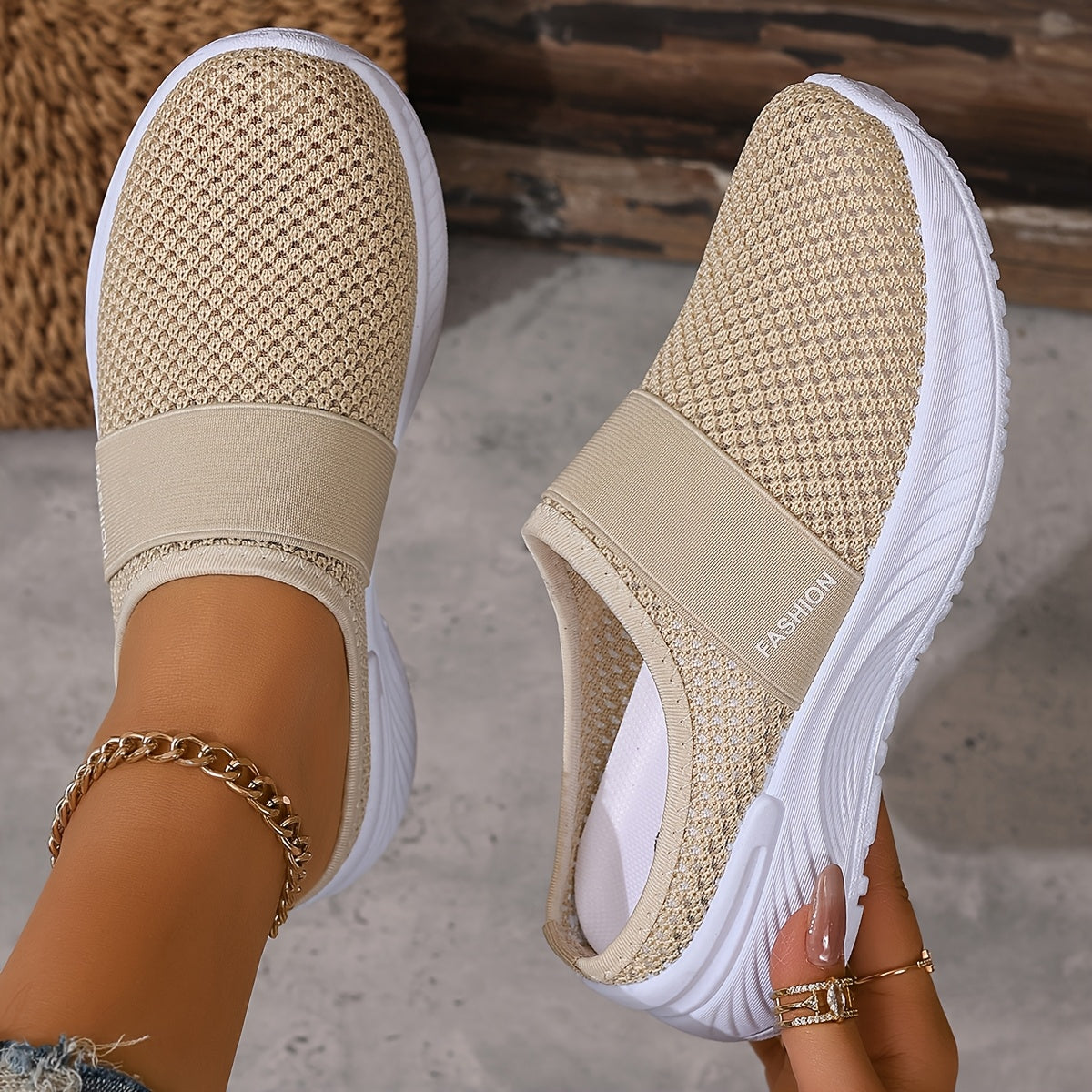 Perrine | Baskets Mules Mesh Respirant