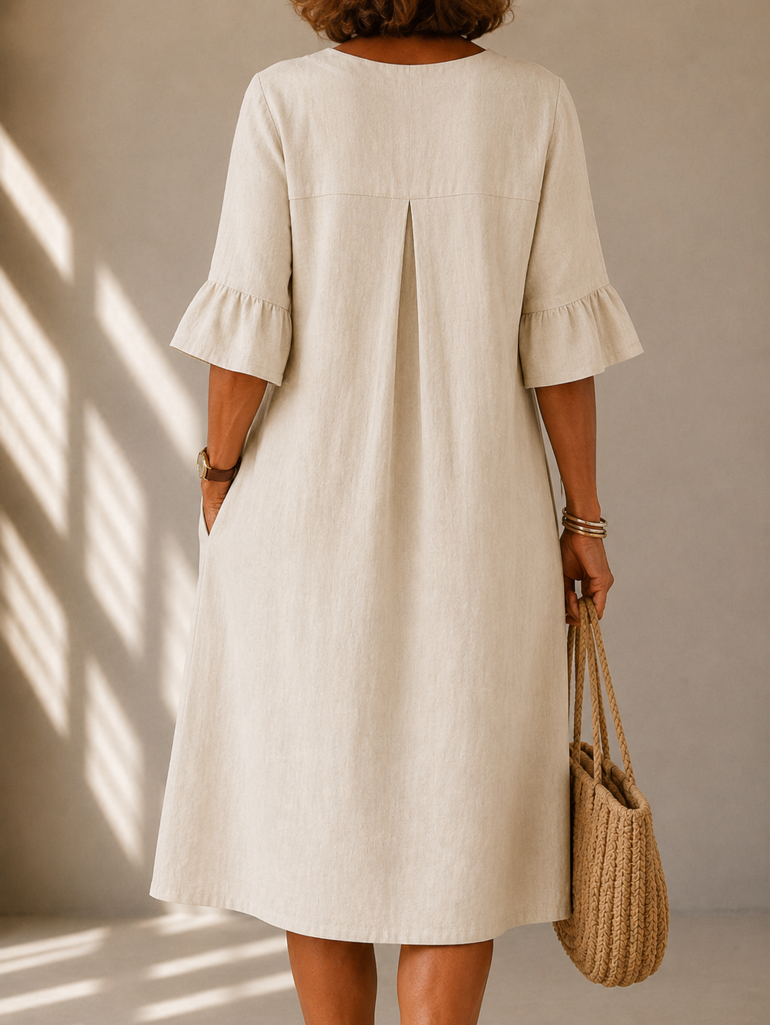 Hermance | Robe Boutonnée Pli Creux