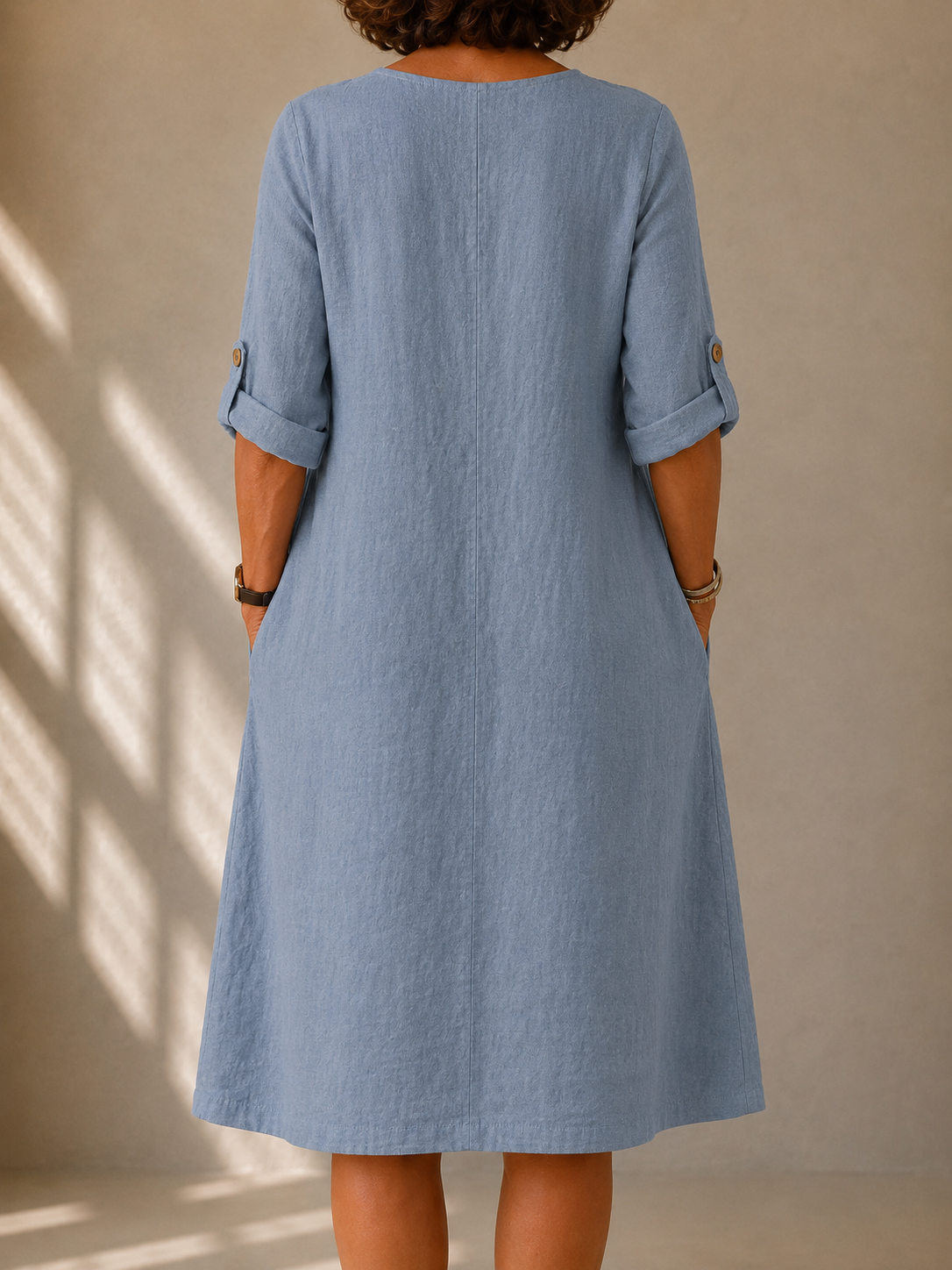 Bathilde | Robe Douce Col Tunisien