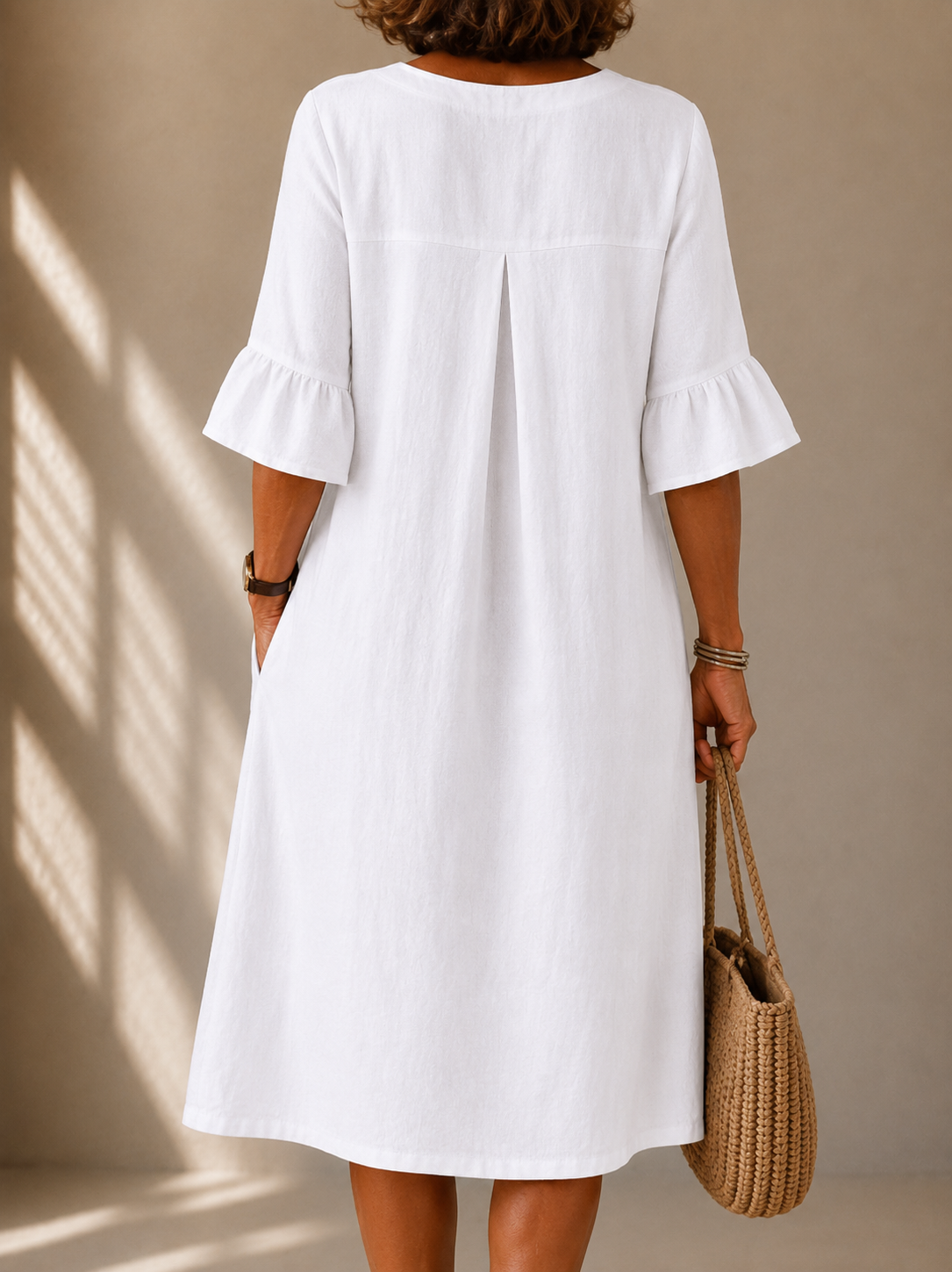 Gaëlle | Robe Boutonnée Manches Corolle