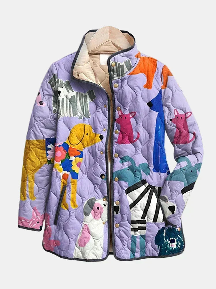 Yvette | Veste Matelassée Petits Chiens