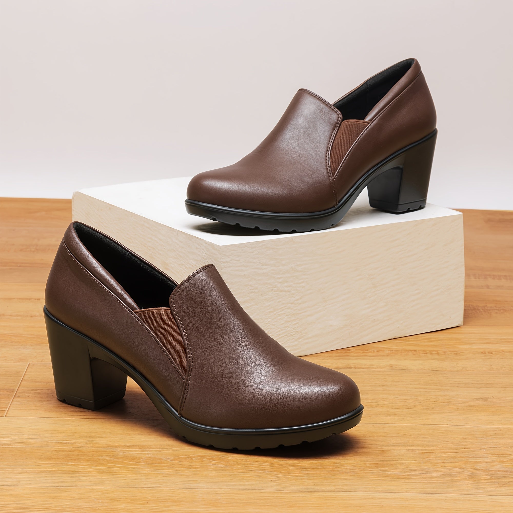 Maylis | Mocassins à Talon Bloc Confort