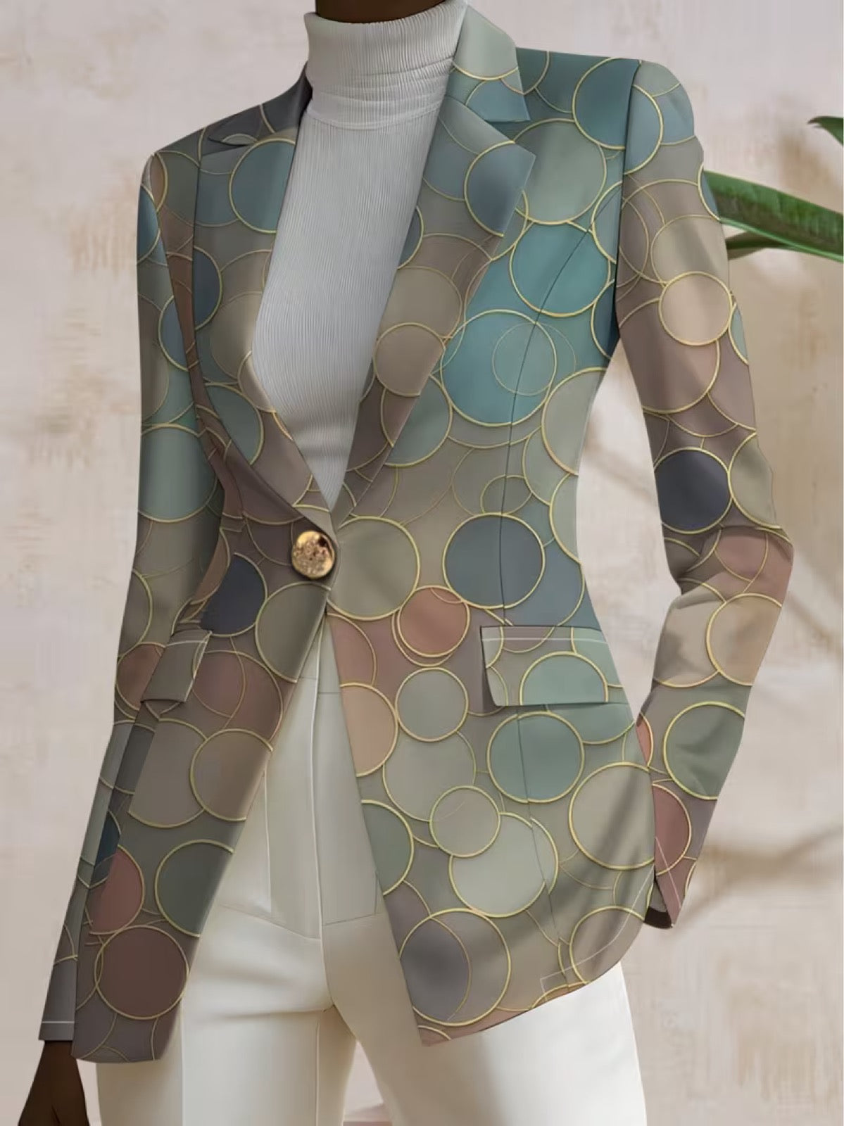 Léontine | Veste Blazer Mosaïque de Points