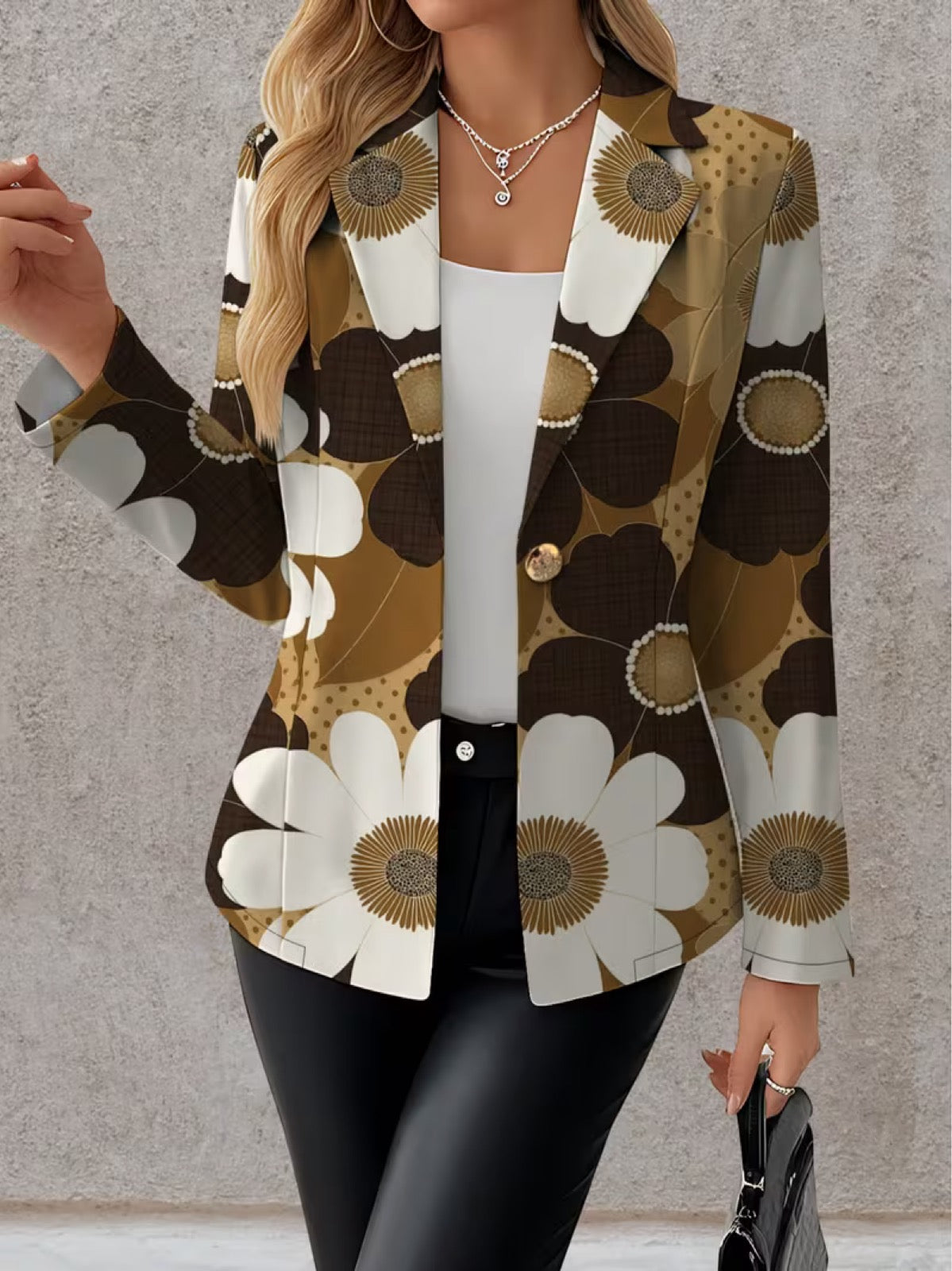 Clothilde | Veste Blazer Imprimé Marguerites