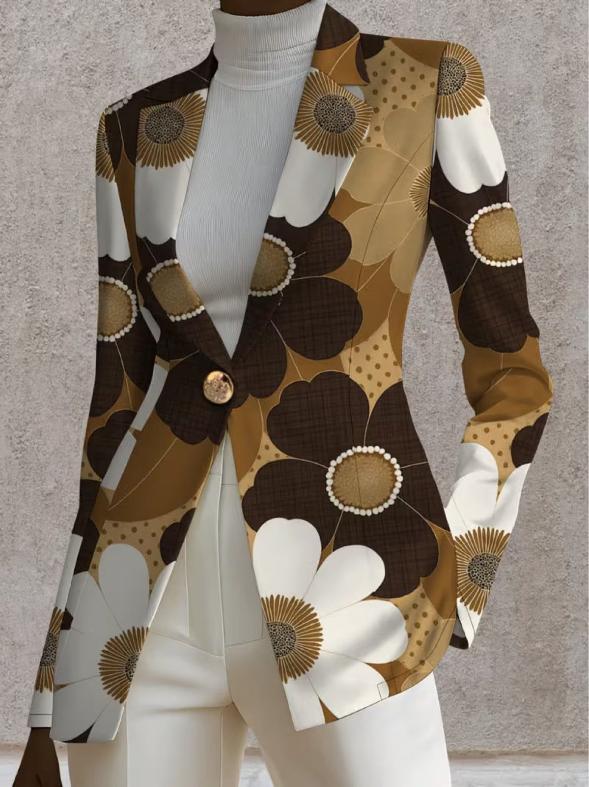 Clothilde | Veste Blazer Imprimé Marguerites