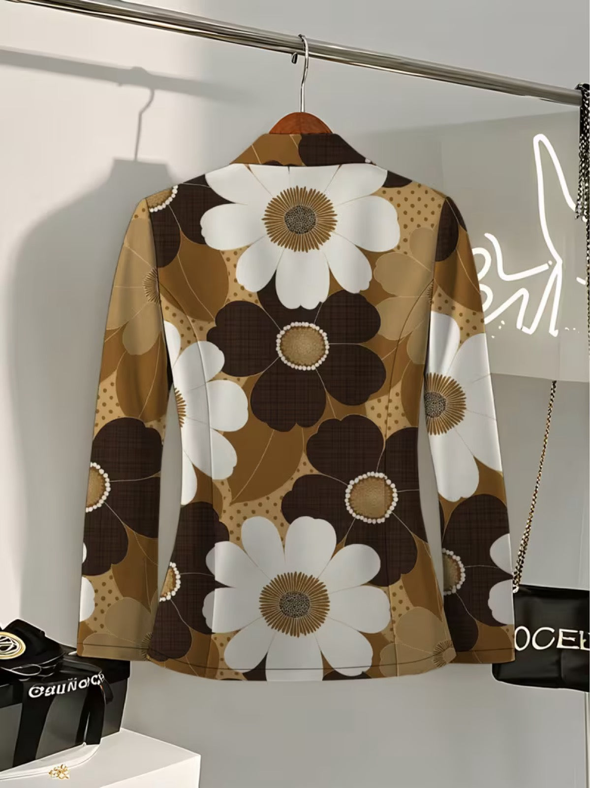 Clothilde | Veste Blazer Imprimé Marguerites
