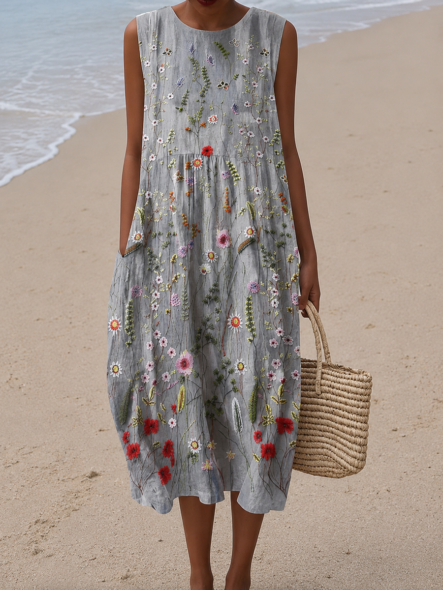 Carina™ Robe Midi Fleurs Sauvages