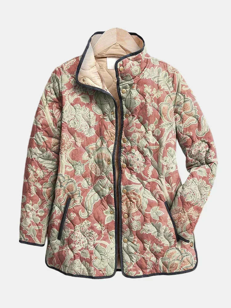 Jeannine | Veste Matelassée Damas Terracotta