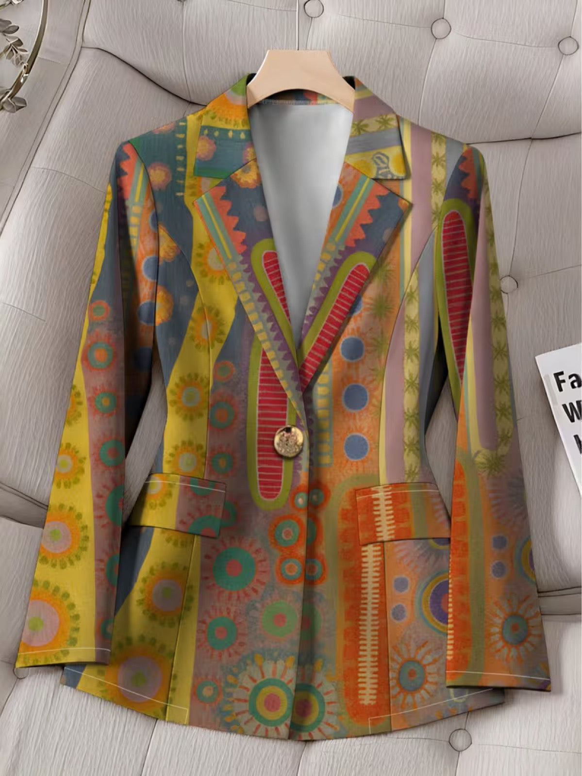 Faustine | Veste Blazer Médaillon Bohème