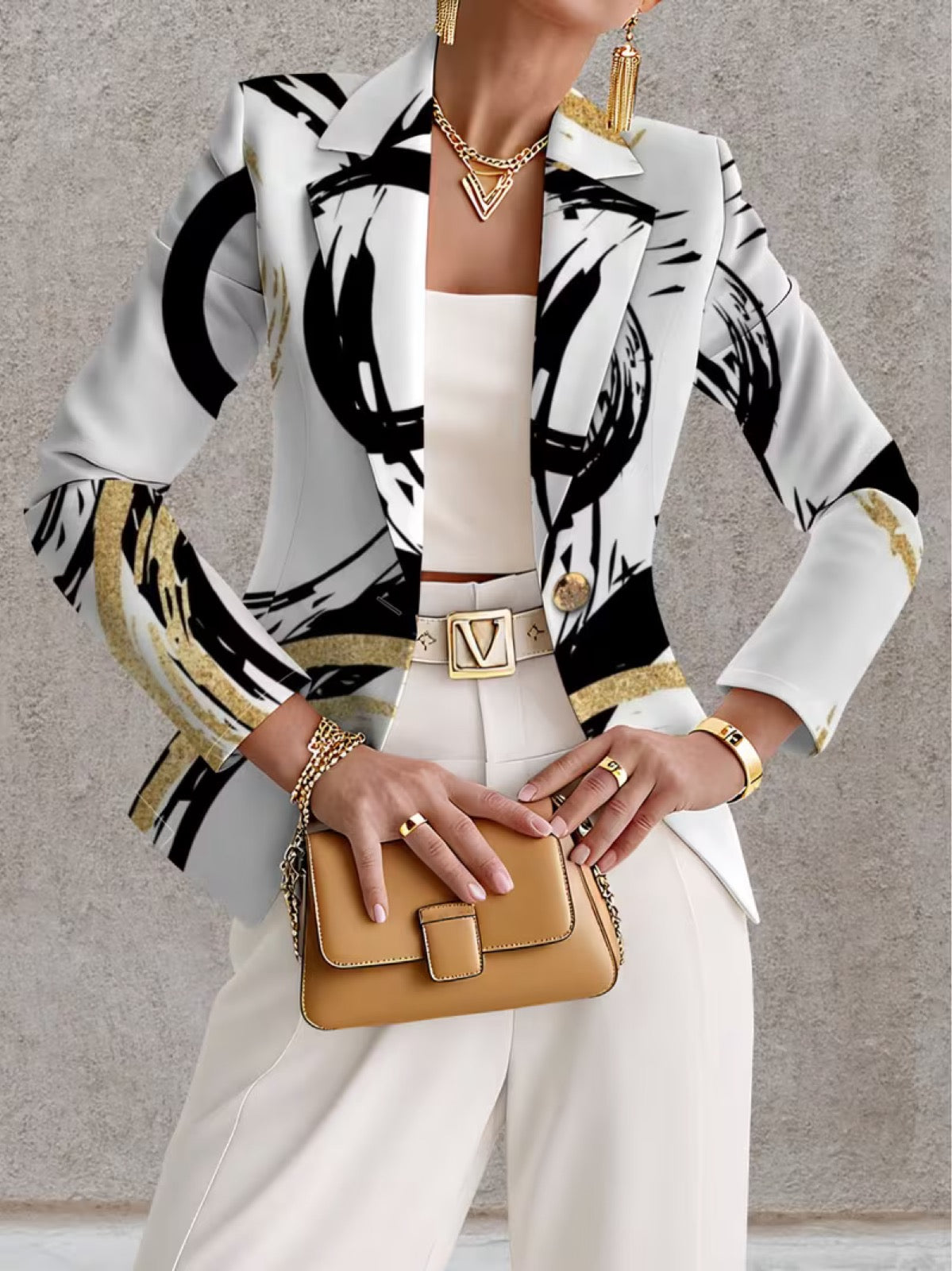 Noemine | Veste Blazer Imprimé Abstrait
