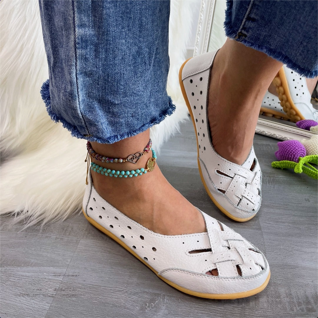 Jocelyne | Mocassins Élégants en Cuir Aéré