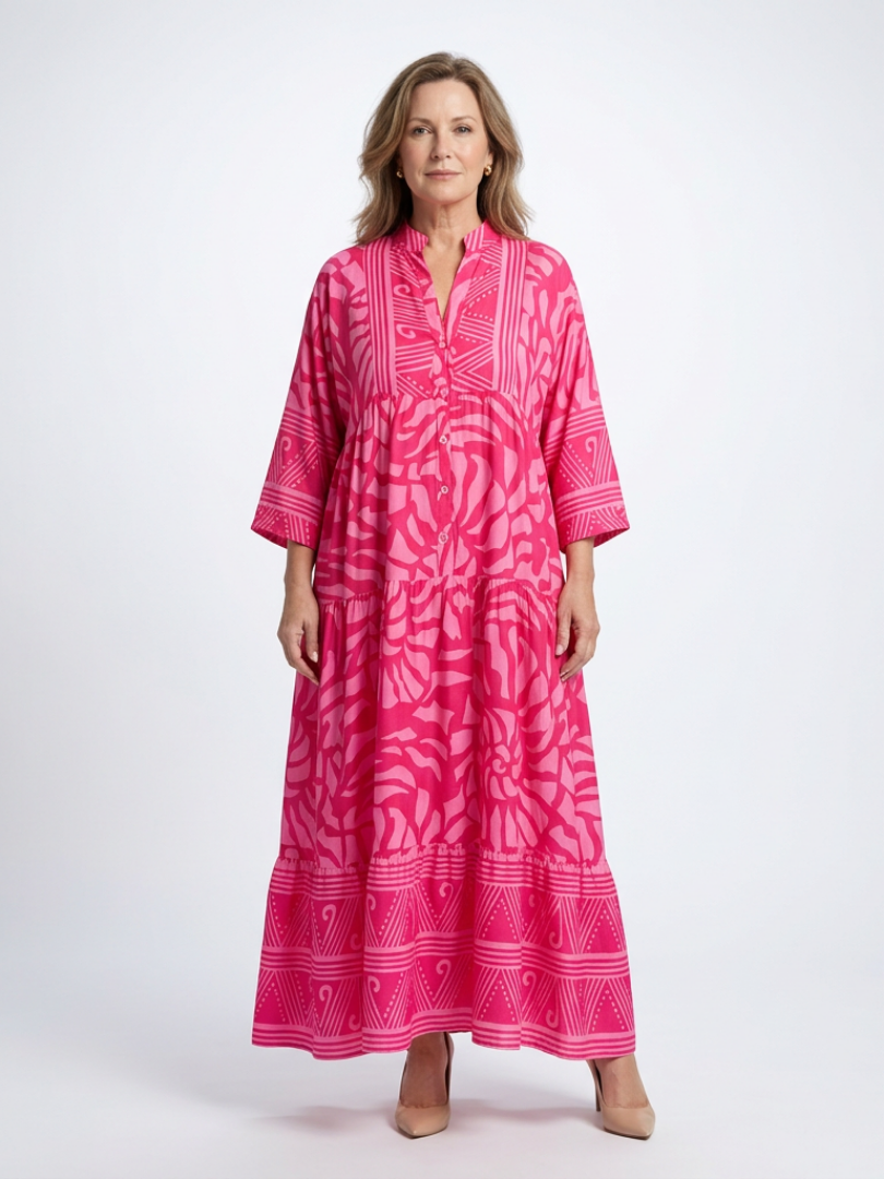 Adèle | Robe Midi Boutonnée