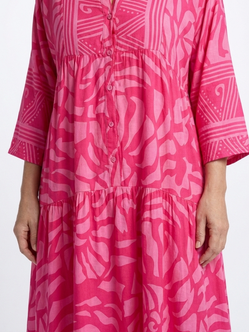Adèle | Robe Midi Boutonnée