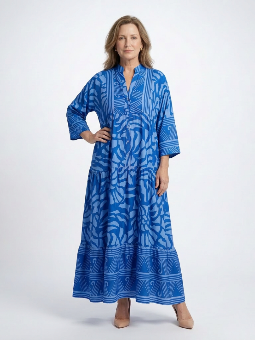 Adèle | Robe Midi Boutonnée