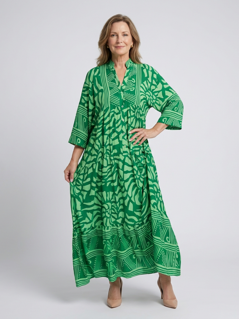 Adèle | Robe Midi Boutonnée