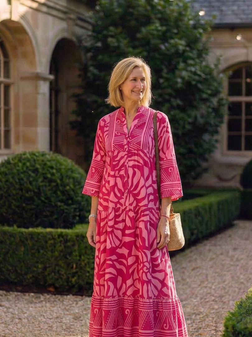 Adèle | Robe Midi Boutonnée