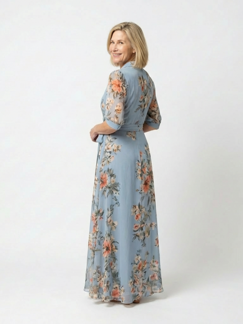 Chloé | Robe Maxi Cache-Cœur à Col en V Floral