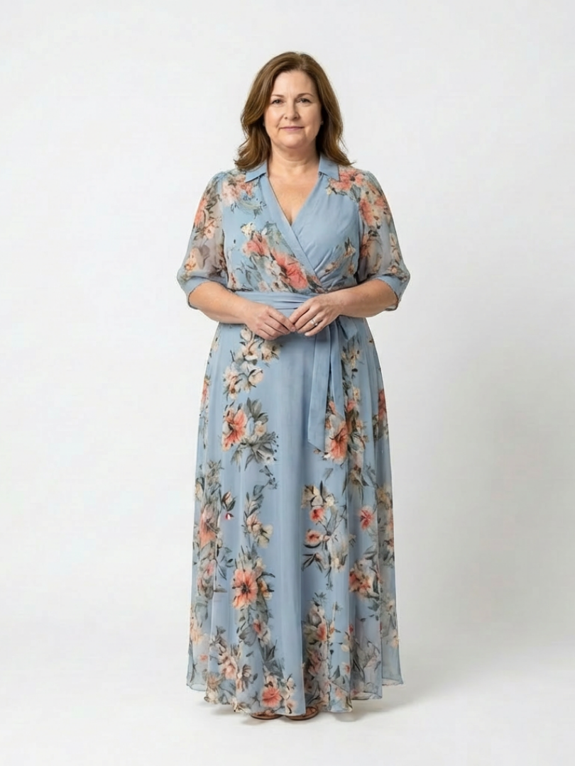 Chloé | Robe Maxi Cache-Cœur à Col en V Floral