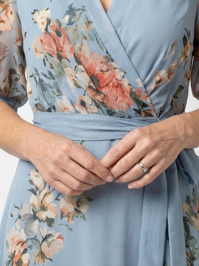 Chloé | Robe Maxi Cache-Cœur à Col en V Floral