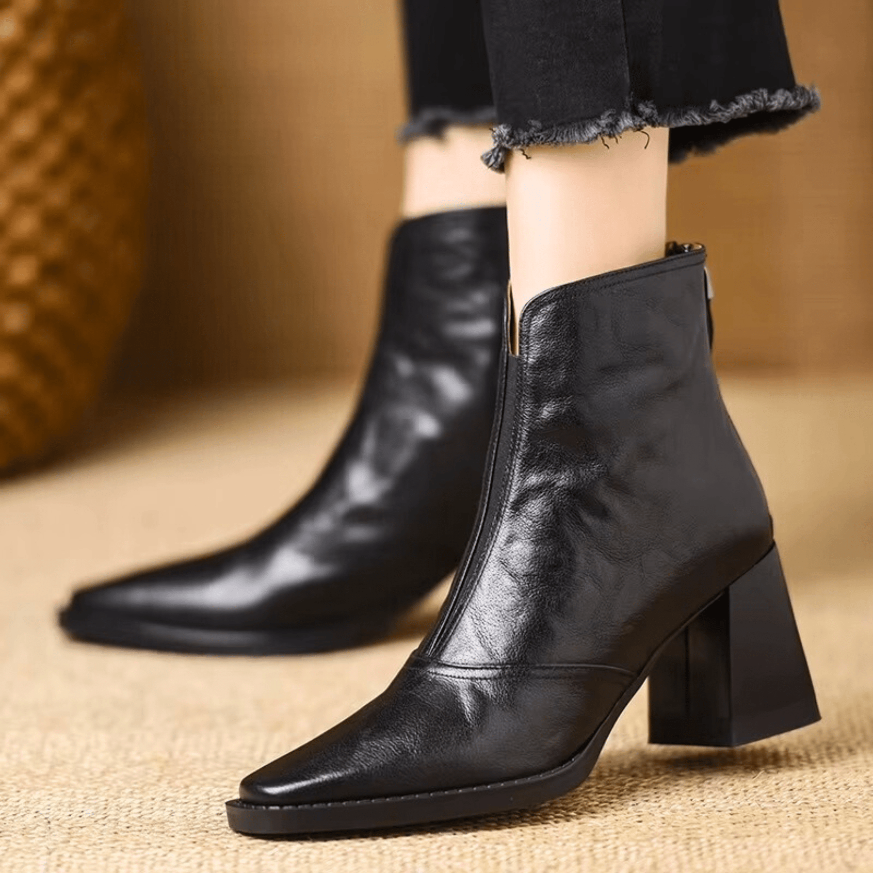 Béatrix | Bottines Élégantes à Talon Moyen