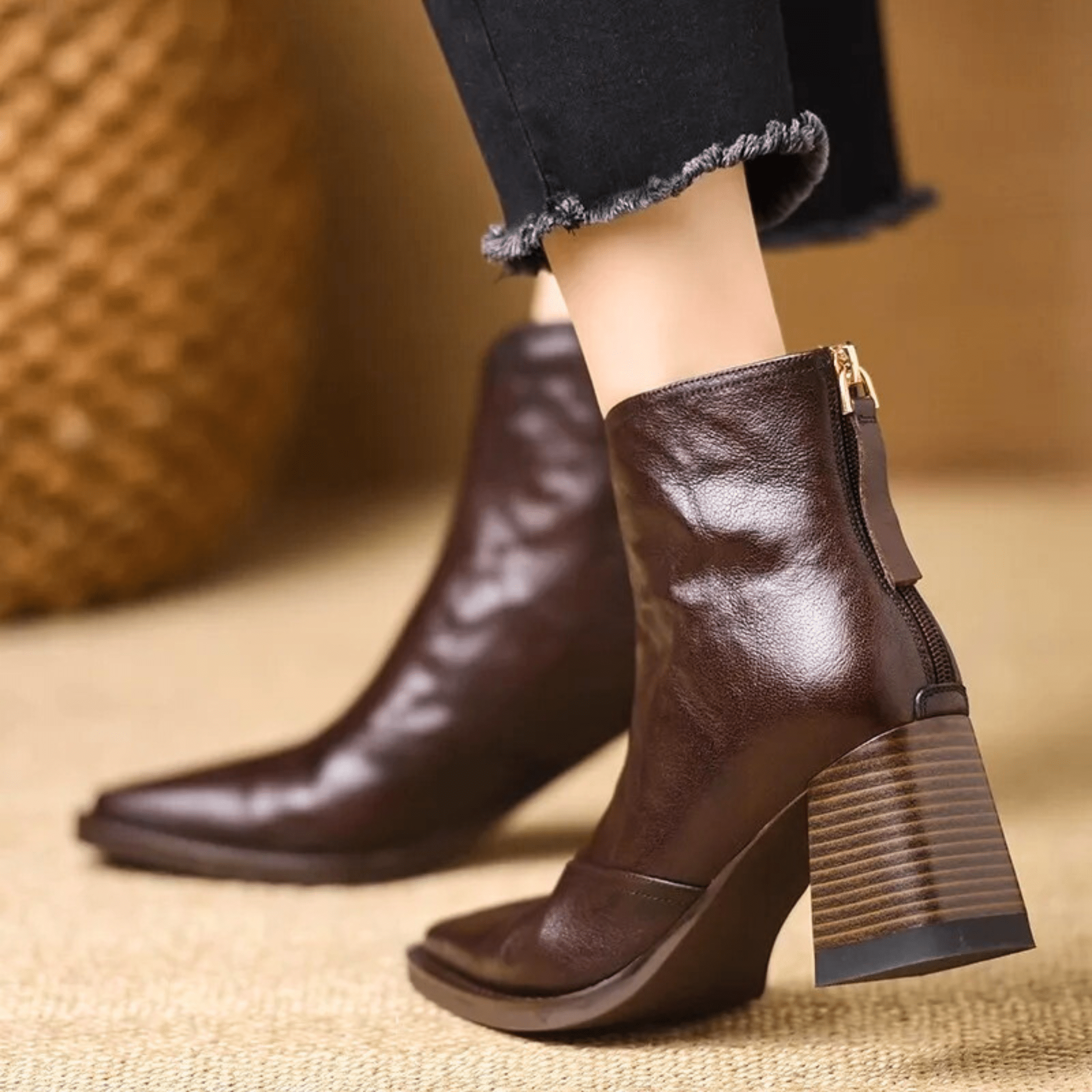 Béatrix | Bottines Élégantes à Talon Moyen