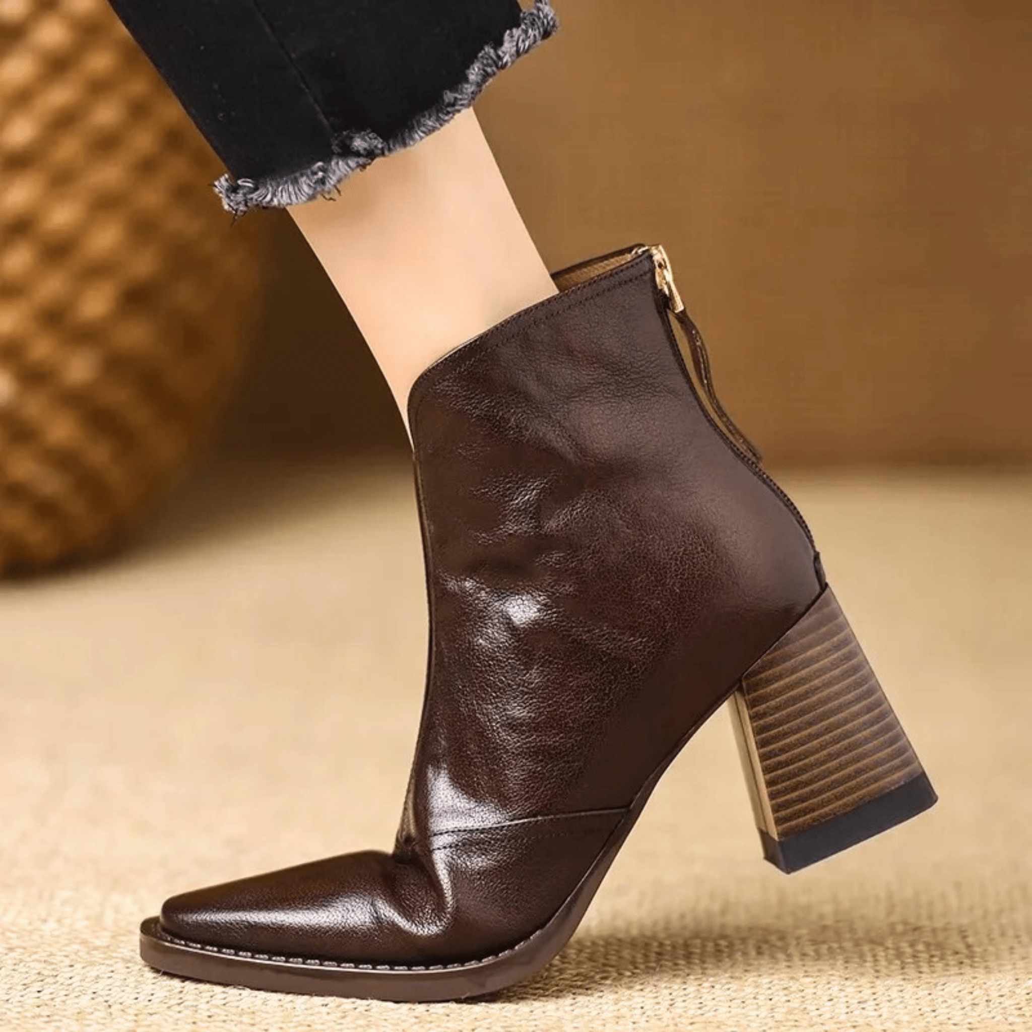 Béatrix | Bottines Élégantes à Talon Moyen